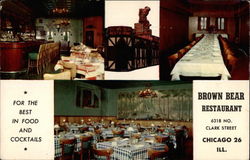 Brown Bear Restaurant Chicago, IL Postcard Postcard