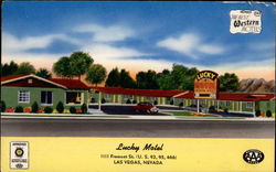 Lucky Motel Las Vegas, NV Postcard Postcard
