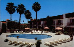 Pool view at Quality Inn Hotel Mesa, AZ Postcard Postcard