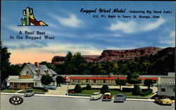 Rugged West Motel Postcard