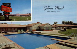 Gilbert Motel Des Moines, IA Postcard Postcard