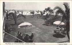 The Patio of The Edward James Hotel, Treasure Island Postcard