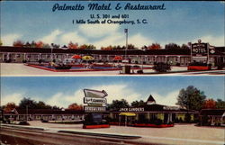 Palmetto Motel & Restaurant Postcard