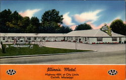 Illinois Motel Corinth, MS Postcard Postcard