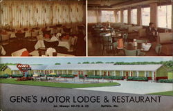 Gene's Motor Lodge & Restaurant Buffalo, MO Postcard Postcard