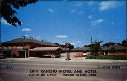 Erin Rancho Motel and Hotel Grand Island, NE Postcard Postcard