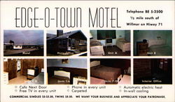 Edge-o-town Motel Postcard