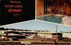 Midway Motor Lodge Postcard