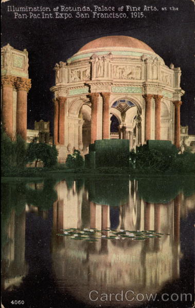 Illumination at Rotunda San Francisco California 1915 Panama-Pacific Exposition