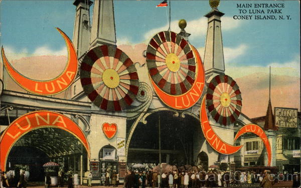 Main Entrance to Luna Park Coney Island New York