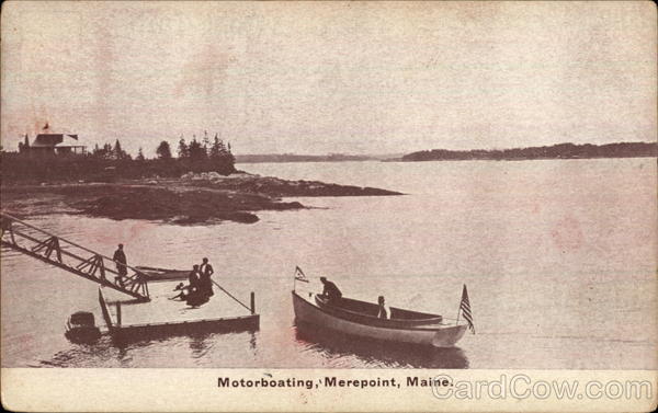 Motorboating, Merepoint, Maine