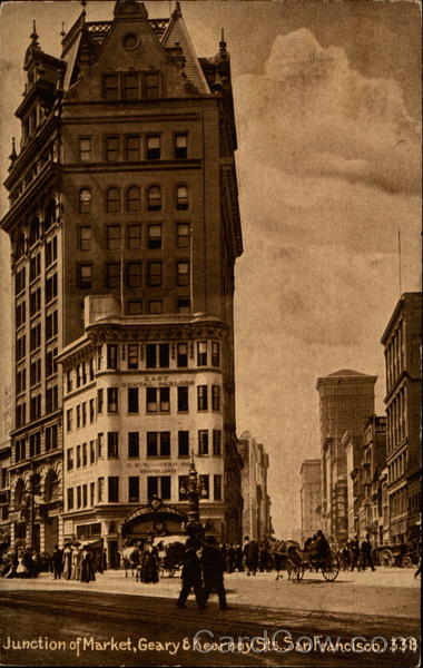 Junction of Market, Geary & Kearney Sts San Francisco California
