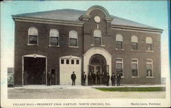 Village Hall - President Chas. Gartley Postcard