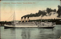 C.P.R. S.S. "Princess Victoria Victoria harbour, BC Canada British Columbia Postcard Postcard