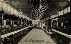 View from Balcony of Dancing Floor, Stauch's Coney Island, NY Postcard Postcard