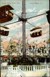 Aerial Swing at Luna Park Postcard