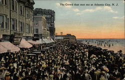 The Crowd that met me Postcard