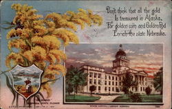 Nebraska State Flower and State Capitol Lincoln, NE State Flowers & Seals Postcard Postcard