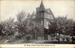 Dr. Week's House on Broad Street Postcard