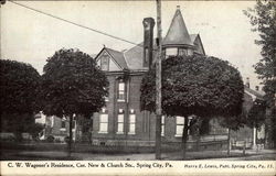 C. W. Wagoner's Residence Spring City, PA Postcard Postcard