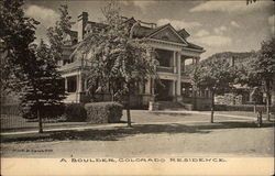 A Boulder, Colorado Residence Postcard Postcard