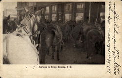 Cowboys in Town Postcard