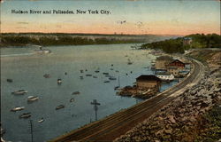 Hudson River and Palisades Postcard