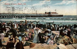 Bathing at Long Beach Postcard