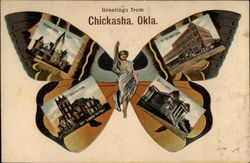 Greetings from Chickasha Butterfly Views Postcard