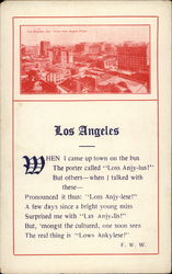View of Los Angeles from Angels Flight Postcard