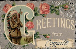 Greetings from Coquille Oregon Postcard 