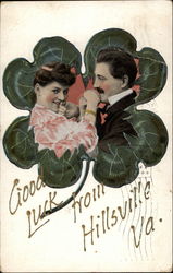 Good Luck from Hillsville Va Postcard