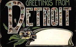 Greetings from Detroit Michigan Postcard Postcard