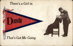 There's a Girl in Danville Postcard