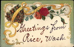 Greetings from Rice, Wash Postcard