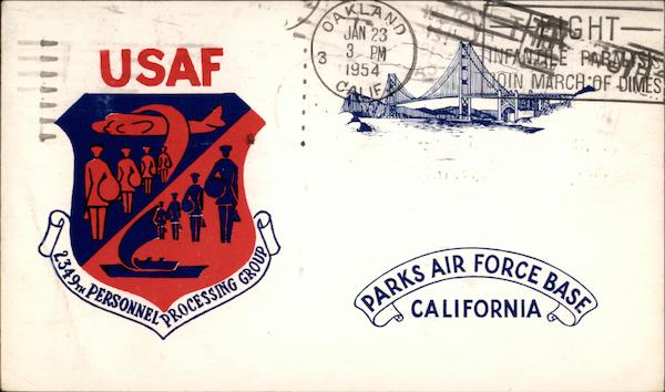 USAF 2349th Personnel Processing Group Parks Air Force Base California