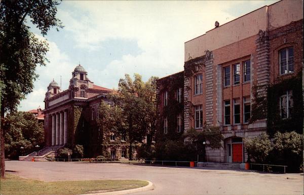 Archbold Gymnasium and the Carnegie Library of Syracuse University New York