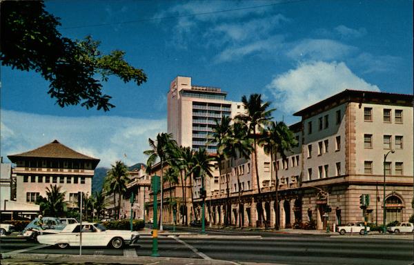Bishop Street in Honolulu Hawaii