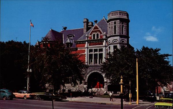 Picturesque Post Office, exterior view Auburn New York