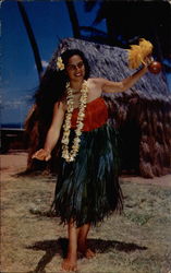 Hula Dancer Hawaii Postcard Postcard