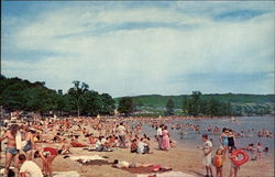 The Beach at Shawnee State Park Shellsburg, PA Postcard Postcard