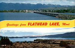Greetings from Flathead Lake, Mont Postcard