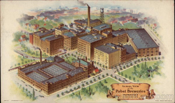 Aerial View of the Pabst Breweries Milwaukee Wisconsin