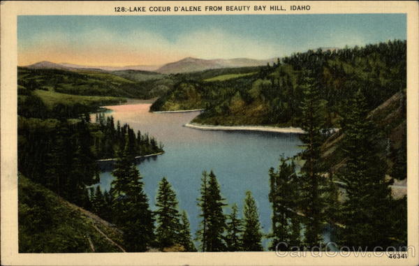 Lake Coeur D'Alene from Beauty Bay Hill, Idaho Scenic