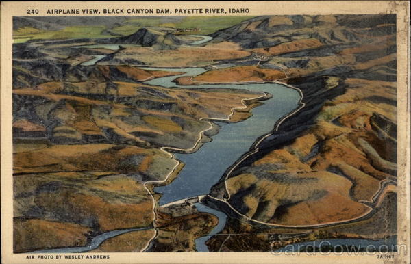 Airplane View, Black Canyon Dam Payette River Idaho