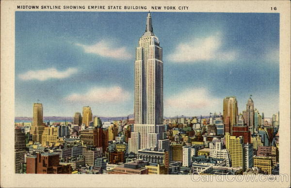 Midtown Skyline Showing Empire State Building New York City