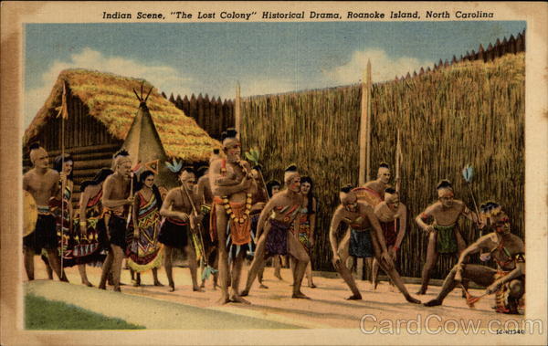 Indian Scene, "The Lost Colony" Historical Drama Roanoke Island, NC