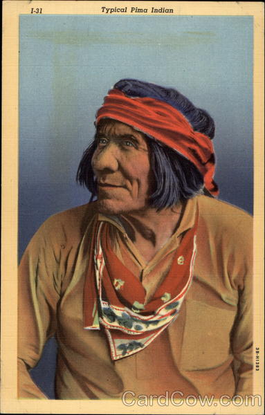 Typical Pima Indian Native Americana
