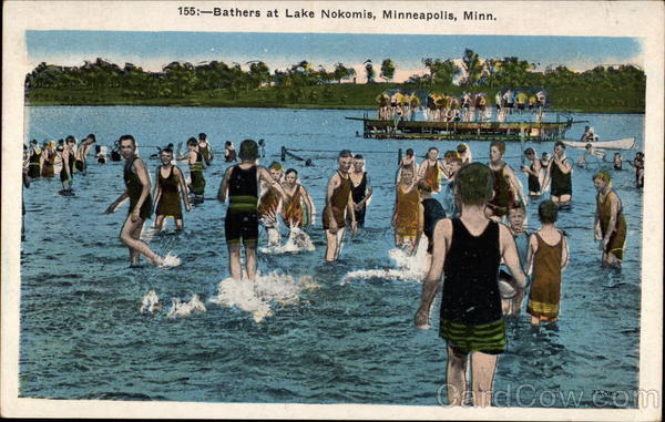 Bathers at Lake Nokomis Minneapolis Minnesota