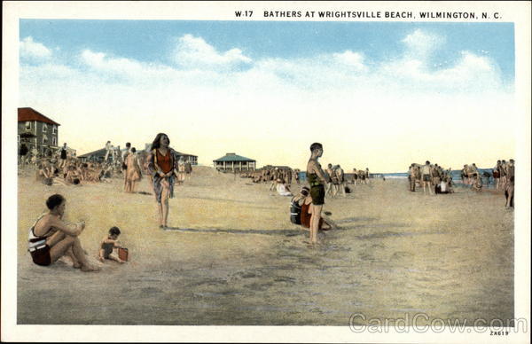 Bathers at Wrightsville Beach Wilmington North Carolina